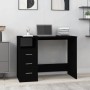 Black plywood drawer desk 102x50x76 cm by vidaXL, Desks - Ref: Foro24-823033, Price: 87,91 €, Discount: %