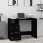 Schubladenschreibtisch aus schwarzem Sperrholz, 102 x 50 x 76 cm von vidaXL, Schreibtische - Ref: Foro24-823033, Preis: 87,91...