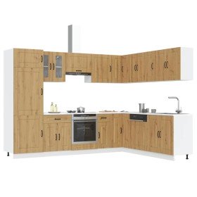 Mueble de cocina Kalmar 14 piezas artesanal roble