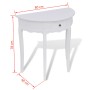 Halbrunder Konsolentisch mit weißer Schublade von vidaXL, Seitentische - Ref: Foro24-241530, Preis: 146,07 €, Rabatt: %