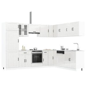 Mueble cocina Lucca blanco brillo 14 pzas madera contrachapada