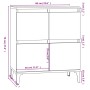 Weißes Sperrholz-Sideboard 60x35x70 cm von vidaXL, Sideboards - Ref: Foro24-821164, Preis: 58,03 €, Rabatt: %
