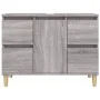 Sonoma grauer Sperrholz-Waschbeckenschrank 80x33x60 cm von vidaXL, Badezimmerwaschtische - Ref: Foro24-821274, Preis: 90,23 €...