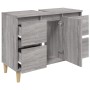 Sonoma grauer Sperrholz-Waschbeckenschrank 80x33x60 cm von vidaXL, Badezimmerwaschtische - Ref: Foro24-821274, Preis: 91,80 €...