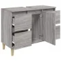 Sonoma grauer Sperrholz-Waschbeckenschrank 80x33x60 cm von vidaXL, Badezimmerwaschtische - Ref: Foro24-821274, Preis: 90,23 €...