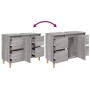 Sonoma grauer Sperrholz-Waschbeckenschrank 80x33x60 cm von vidaXL, Badezimmerwaschtische - Ref: Foro24-821274, Preis: 91,80 €...
