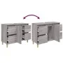 Sonoma grauer Sperrholz-Waschbeckenschrank 80x33x60 cm von vidaXL, Badezimmerwaschtische - Ref: Foro24-821274, Preis: 90,23 €...