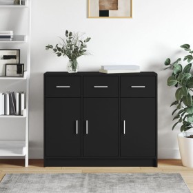 Sideboard aus schwarzem Holzwerkstoff 91x28x75 cm von vidaXL, Sideboards - Ref: Foro24-823009, Preis: 119,89 €, Rabatt: %