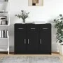 Engineered wood black sideboard 91x28x75 cm by vidaXL, Sideboards - Ref: Foro24-823009, Price: 117,65 €, Discount: %