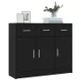 Engineered wood black sideboard 91x28x75 cm by vidaXL, Sideboards - Ref: Foro24-823009, Price: 117,65 €, Discount: %