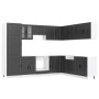 Mueble de cocina Porto negra 14 piezas madera contrachapada