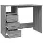 Escritorio con cajones contrachapada gris Sonoma 102x50x76 cm de vidaXL, Escritorios - Ref: Foro24-823038, Precio: 92,81 €, D...