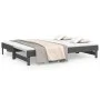 Removable sofa bed solid gray pine wood 2x(80x200) cm by vidaXL, Beds and slatted bases - Ref: Foro24-823386, Price: 173,76 €...