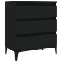 Aparador de madera contrachapada negro 60x35x70 cm de vidaXL, Aparadores - Ref: Foro24-823049, Precio: 66,26 €, Descuento: %