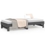 Sofá cama extraíble madera maciza de pino gris 2x(80x200) cm de vidaXL, Camas y somieres - Ref: Foro24-823386, Precio: 175,92...