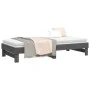 Removable sofa bed solid gray pine wood 2x(80x200) cm by vidaXL, Beds and slatted bases - Ref: Foro24-823386, Price: 173,76 €...