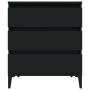 Aparador de madera contrachapada negro 60x35x70 cm de vidaXL, Aparadores - Ref: Foro24-823049, Precio: 66,26 €, Descuento: %