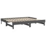 Sofá cama extraíble madera maciza de pino gris 2x(80x200) cm de vidaXL, Camas y somieres - Ref: Foro24-823386, Precio: 175,92...