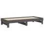 Removable sofa bed solid gray pine wood 2x(80x200) cm by vidaXL, Beds and slatted bases - Ref: Foro24-823386, Price: 173,76 €...
