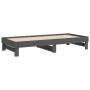 Sofá cama extraíble madera maciza de pino gris 2x(80x200) cm de vidaXL, Camas y somieres - Ref: Foro24-823386, Precio: 175,92...