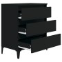 Aparador de madera contrachapada negro 60x35x70 cm de vidaXL, Aparadores - Ref: Foro24-823049, Precio: 66,26 €, Descuento: %