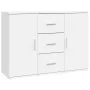 Aparador de madera contrachapada blanca 91x29,5x65 cm de vidaXL, Aparadores - Ref: Foro24-823342, Precio: 95,58 €, Descuento: %