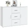 Aparador de madera contrachapada blanca 91x29,5x65 cm de vidaXL, Aparadores - Ref: Foro24-823342, Precio: 95,58 €, Descuento: %