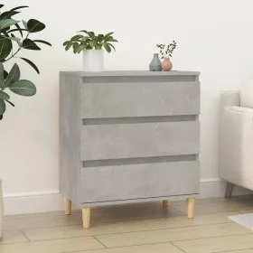 Aparador de madera contrachapada gris hormigón 60x35x70 cm de vidaXL, Aparadores - Ref: Foro24-823044, Precio: 57,18 €, Descu...
