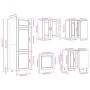 Mueble cocina Porto gris hormigón 14 pzas madera contrachapada