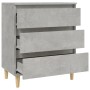 Aparador de madera contrachapada gris hormigón 60x35x70 cm de vidaXL, Aparadores - Ref: Foro24-823044, Precio: 58,76 €, Descu...
