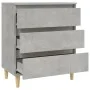 Betongraues Sperrholz-Sideboard 60x35x70 cm von vidaXL, Sideboards - Ref: Foro24-823044, Preis: 57,97 €, Rabatt: %