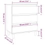 Aparador de madera contrachapada gris hormigón 60x35x70 cm de vidaXL, Aparadores - Ref: Foro24-823044, Precio: 58,76 €, Descu...