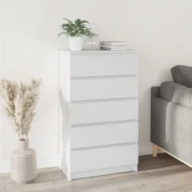Kommode aus weißem Sperrholz 60x36x103 cm von vidaXL, Schubladen - Ref: Foro24-823016, Preis: 99,87 €, Rabatt: %