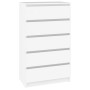 Cajonera de madera contrachapada blanco 60x36x103 cm de vidaXL, Cajoneras - Ref: Foro24-823016, Precio: 105,40 €, Descuento: %