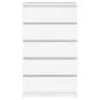 Kommode aus weißem Sperrholz 60x36x103 cm von vidaXL, Schubladen - Ref: Foro24-823016, Preis: 99,87 €, Rabatt: %