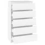 Kommode aus weißem Sperrholz 60x36x103 cm von vidaXL, Schubladen - Ref: Foro24-823016, Preis: 99,87 €, Rabatt: %
