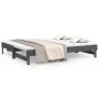 Removable sofa bed solid gray pine wood 2x(100x200) cm by vidaXL, Beds and slatted bases - Ref: Foro24-823376, Price: 186,24 ...