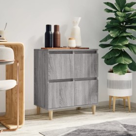 Sonoma graues Sperrholz-Sideboard 60x35x70 cm von vidaXL, Sideboards - Ref: Foro24-821162, Preis: 61,88 €, Rabatt: %