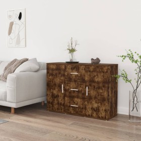 Sideboard aus geräuchertem Eichensperrholz, 91 x 29,5 x 65 cm von vidaXL, Sideboards - Ref: Foro24-823347, Preis: 82,67 €, Ra...