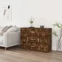 Sideboard aus geräuchertem Eichensperrholz, 91 x 29,5 x 65 cm von vidaXL, Sideboards - Ref: Foro24-823347, Preis: 81,31 €, Ra...
