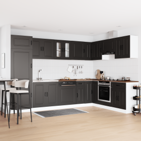 Gabinete de cocina Kalmar 2 pcs Negro 80 x 46 x 81.5 cm