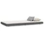 Solid gray pine wood bed frame 90x200 cm by vidaXL, Beds and slatted bases - Ref: Foro24-823496, Price: 95,83 €, Discount: %
