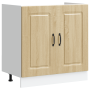 Gabinete de cocina Kalmar 2 pcs Marrón 80 x 46 x 81.5 cm