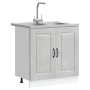 Gabinete de cocina Kalmar 2 pcs Gris 80 x 46 x 81.5 cm
