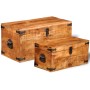 Storage Chest Set 2 Pcs Rough Mango Wood by vidaXL, Storage trunks - Ref: Foro24-241634, Price: 240,48 €, Discount: %