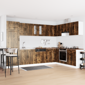 Gabinete de cocina Kalmar 2 pcs Marrón 80 x 46 x 81.5 cm