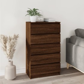 Kommode aus braunem Eichensperrholz 60x36x103 cm von vidaXL, Schubladen - Ref: Foro24-823023, Preis: 123,57 €, Rabatt: %