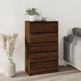 Kommode aus braunem Eichensperrholz 60x36x103 cm von vidaXL, Schubladen - Ref: Foro24-823023, Preis: 121,45 €, Rabatt: %