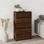 Cómoda de madera contrachapada roble marrón 60x36x103 cm de vidaXL, Cajoneras - Ref: Foro24-823023, Precio: 120,99 €, Descuen...