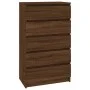 Cómoda de madera contrachapada roble marrón 60x36x103 cm de vidaXL, Cajoneras - Ref: Foro24-823023, Precio: 120,99 €, Descuen...
